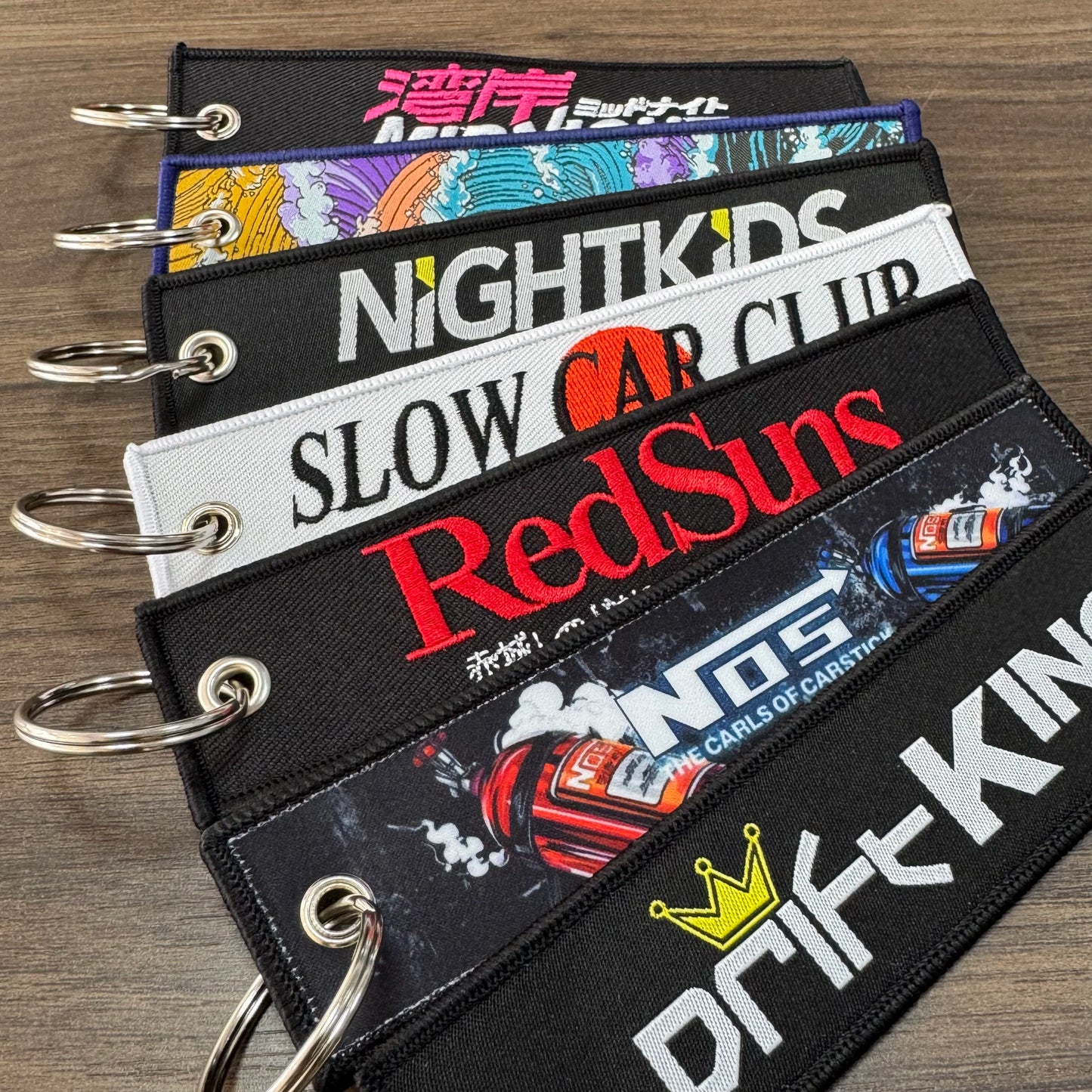 Initial D Club Embroidery Key Tags