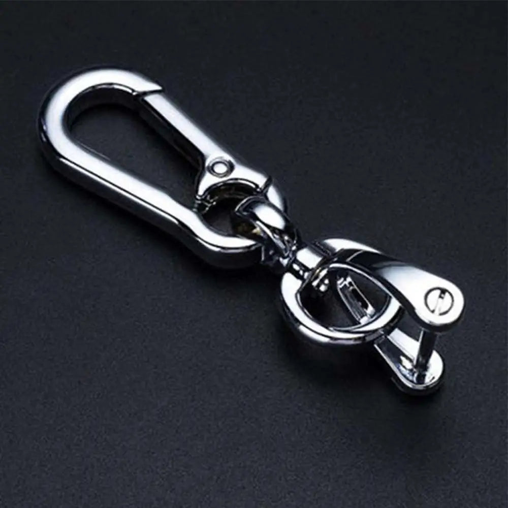 Black Swivel Clip Metal Keychain