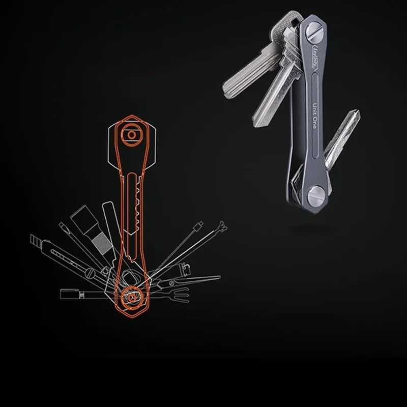 Compact Aluminum Multi-Key Organizer Clip
