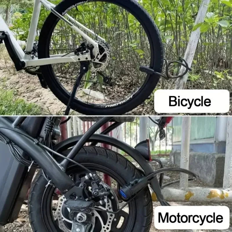 Heavy Duty Coil Bike Chain Lock with 2 Keys
