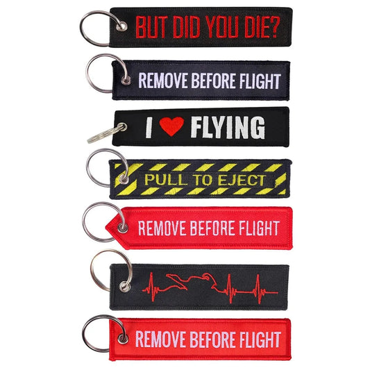Funny Flying Embroidery Key Tag