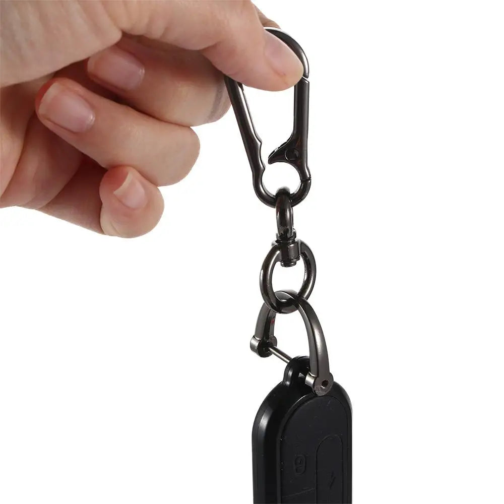 Black Swivel Clip Metal Keychain