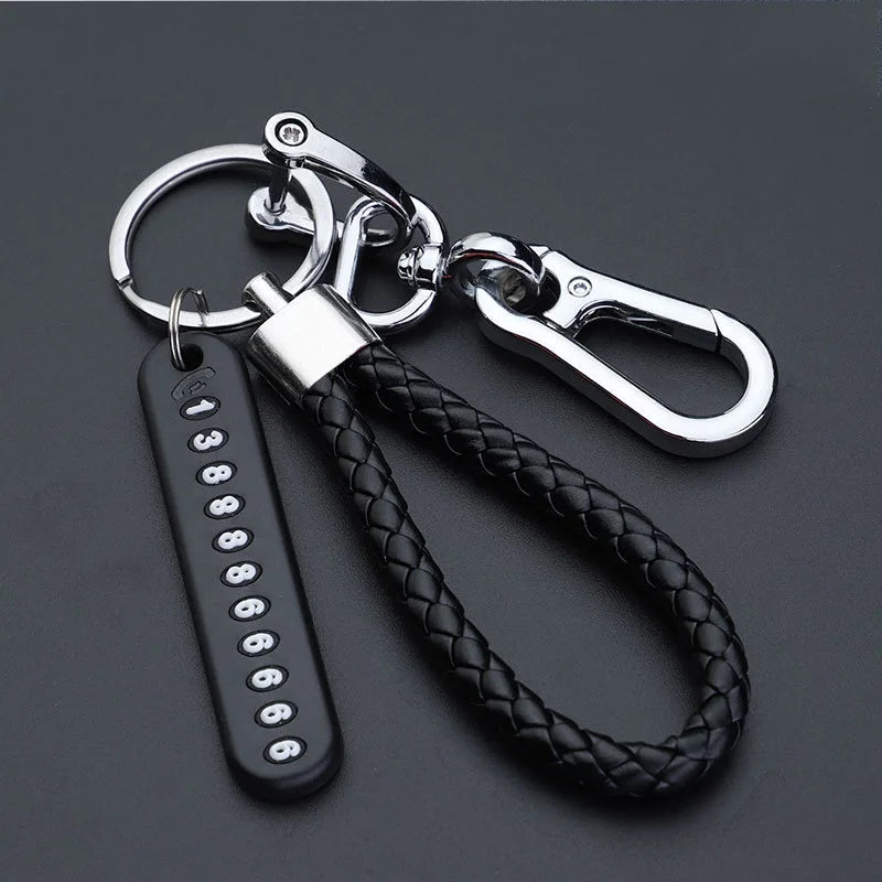 Emergency phone number keychain