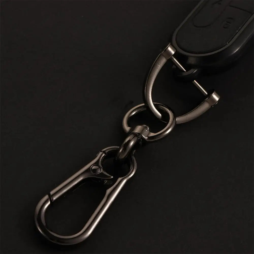 Black Swivel Clip Metal Keychain
