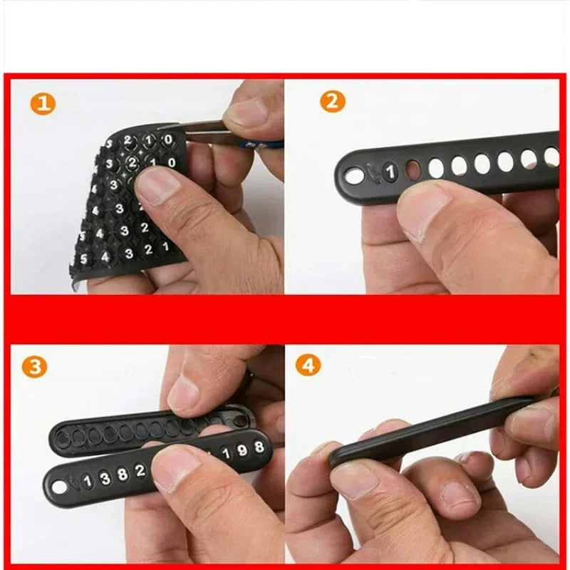 Emergency phone number keychain