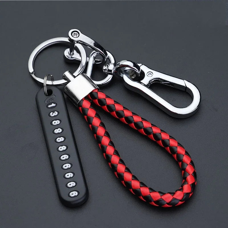 Emergency phone number keychain