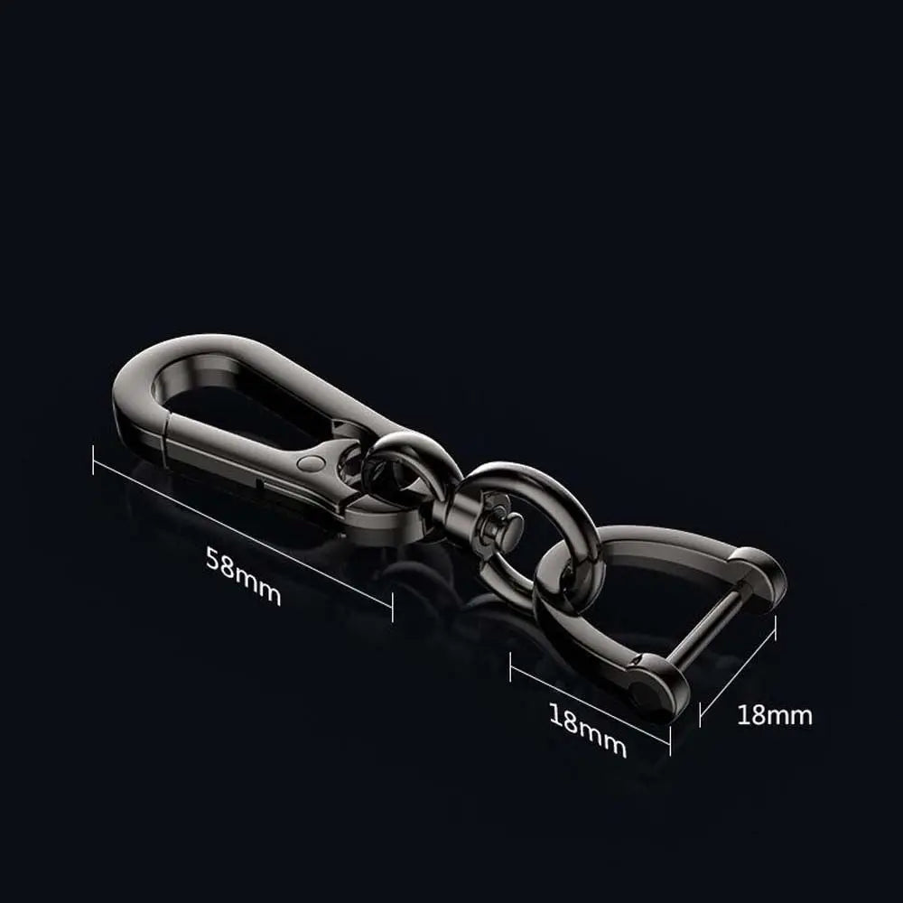 Black Swivel Clip Metal Keychain