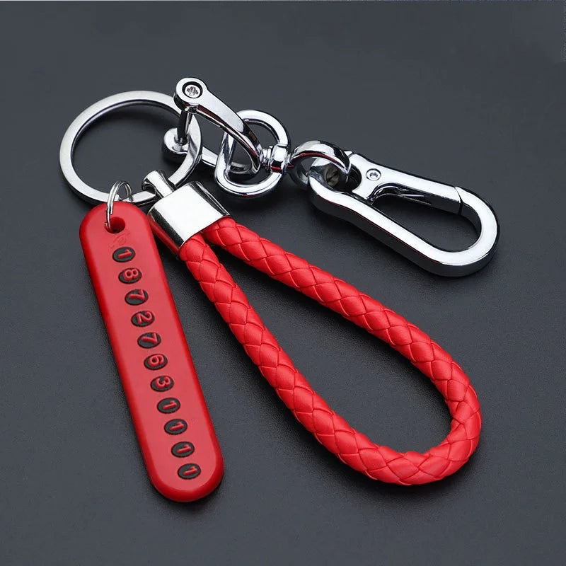 Emergency phone number keychain